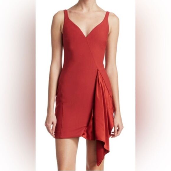 cinq a sept Dresses & Skirts - NWT Cinq a Sept Mallory Ruffle dress in Redwood, a rust/red color